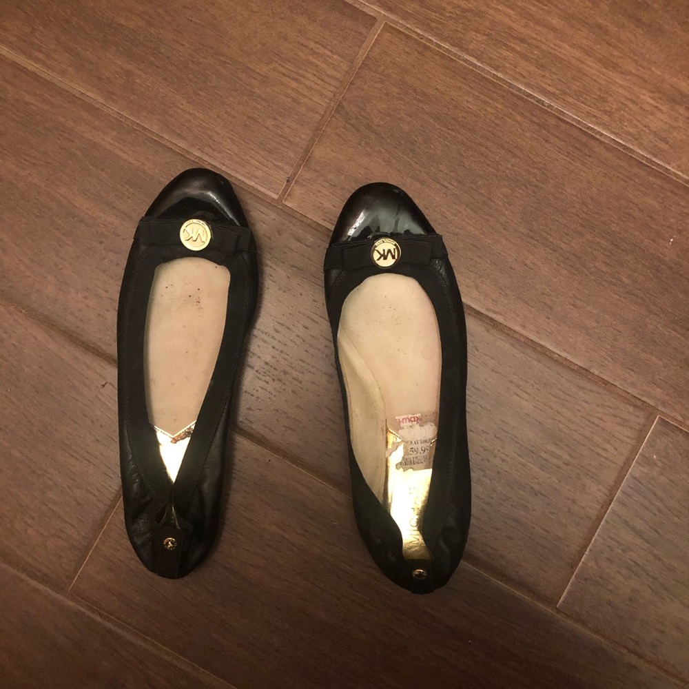 Leather Black Michael Kors Flats sz 9.5